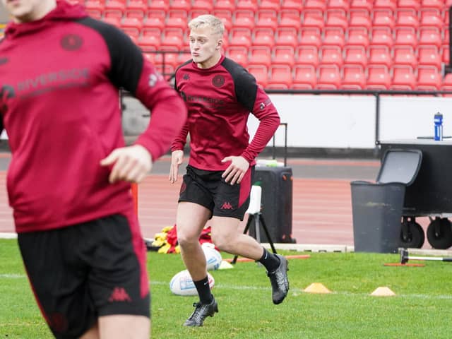 Wigan Warriors promoted academy star Taylor Kerr in pre-season training