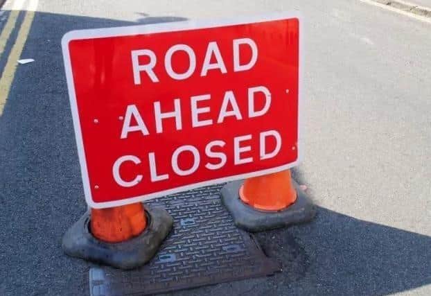 Three of the road closures are expected to cause moderate delays