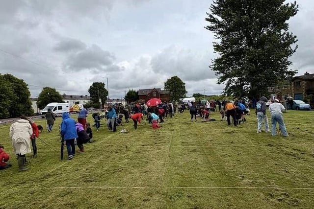 Families braved the elements to take part in this year's contest