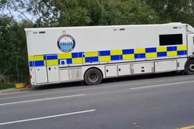 The police's underwater search and marine unit at Beech Hill