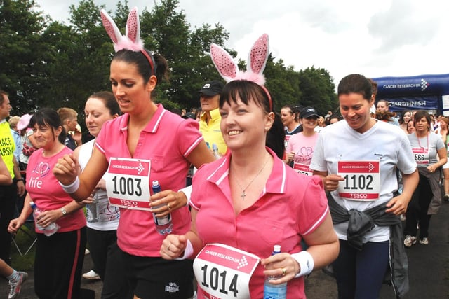 The start of Race For Life at Haigh Hall Country Park on Sunday 24th of June 2007.