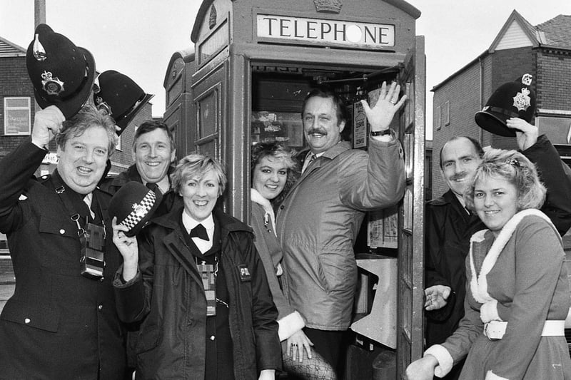 Ashton beat bobby Dave Butler always joked he would have his retirement party in a telephone box.  Little did he know fellow officers took it seriously and arranged his do in one. 
 He was told to go to a telephone box in Bryn Street in late December 1986 to recover some 'suspicious property' which turned out to be his retirement cake.
Out of the shadows jumped his colleagues and squeezed into the phonebox for a party at 5am.  Dave had been in the force for 30 years.