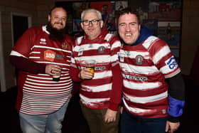 Wigan Warriors fans gather at Robin Park Arena ahead of kick off.