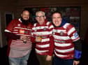 Wigan Warriors fans gather at Robin Park Arena ahead of kick off.
