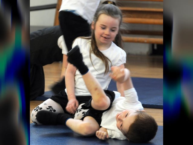 Year 1 having fun in the gym
