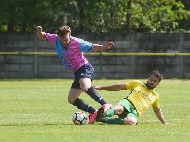 Charity football match between Holly's Hearts and Angels United at Atherton Town FC