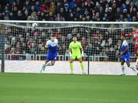 Charlie Hughes made an encouraging league debut at Middlesbrough on Boxing Day