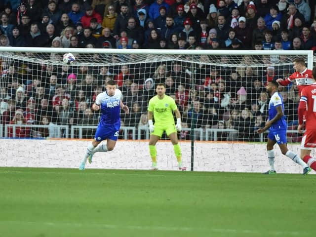 Charlie Hughes made an encouraging league debut at Middlesbrough on Boxing Day