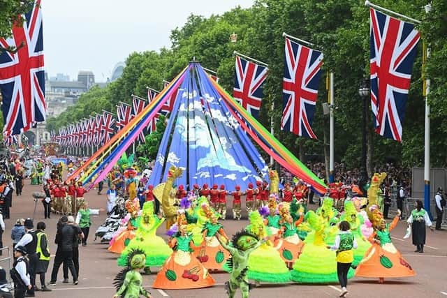 The parade during the Platinum Jubilee Pageant in front of Buckingham Palace, London, on day four of the Platinum Jubilee celebrations for Queen Elizabeth II.