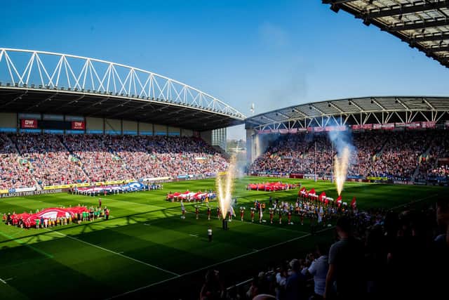 Wigan Warriors welcome St Helens to the DW Stadium on April 7