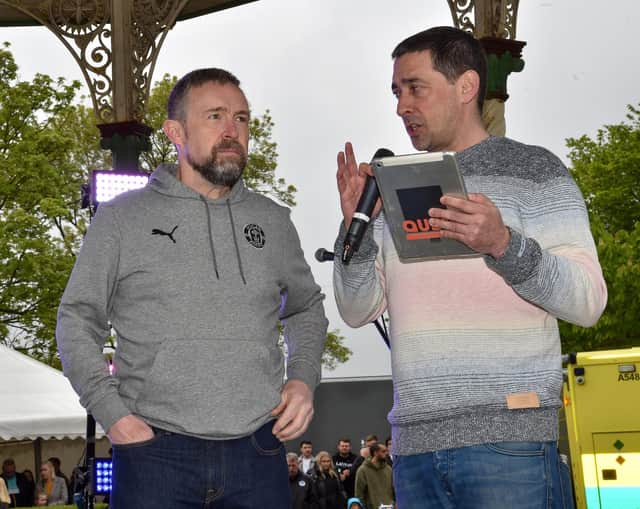 Mal Brannigan chats to Colin Murray during last summer's 'Party in the Park'