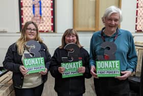 Volunteers Teigan Gleave, Jean Groves and David Burley at The Brick