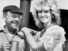Steeplejack, steam enthusiast and cult television personality Fred Dibnah gets a bit steamed up as he meets the Ashton Carnival Queen Diane Galvin on Saturday 14th of June 1986.