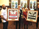 The touring party was presented with framed Leigh Centurions and Wigan Warriors shirts during the ceremony.