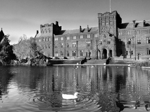 St. Joseph's College in Walthew Park, Up Holland, in 1994. The Grade 2 listed building is a former Roman Catholic seminary, the foundation was laid in 1880 and opened in 1883 to educate and train priesthood candidates aged from 11 to 24. It was founded in 1880 by Bishop Bernard O'Reilly to be a seminary serving the North West of England and was the geographic centre of the diocese of Liverpool. The college closed in 1991.