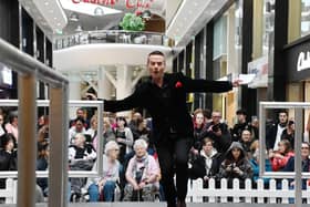 A fashion show, music, dancing and stalls at the Fashion-Easter event, organised by Rebuild with Hope and The Brick, held at Rebuild with Hope shop and in the shopping centre The Grand Arcade, Wigan.