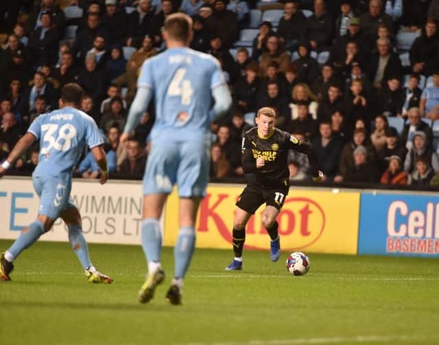 James McClean in action for Latics at Coventry