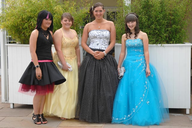 St John Fisher Catholic High School Leavers Ball, Holland Hall Hotel. - Lauren Brown, Amy Rennox, Hayley Caie and Leanne Gibson.