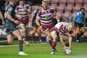 Liam Marshall crossed for a hat-trick in the 30-16 win over Huddersfield