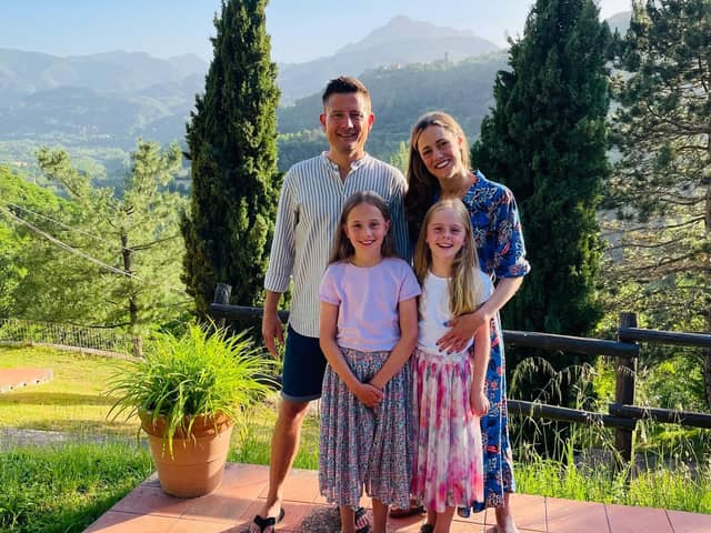 Mark and Kate with their daughters