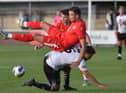 Charlie Wyke in action at Bamber Bridge