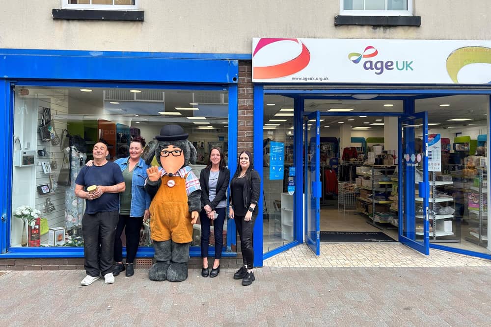 Womble Tobermory spent the day at Age UK in Leigh as part of Volunteer's Week.