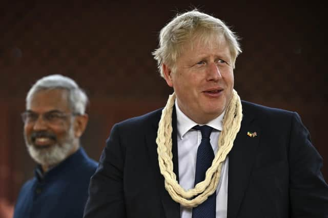 Prime Minister Boris Johnson on his recent trip to India