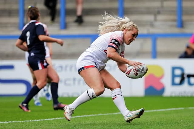 Amy Hardcastle scored twice for England at the weekend