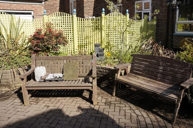 The garden before.