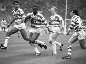 Ellery Hanley in action in the 1988 Challenge Cup final