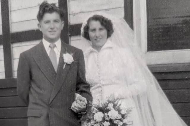 Cyril and Hilda on their wedding day in 1953