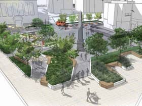 An artist's impression of the Civic Square plan for Leigh which would have become reality if the Levelling Up bid had been successful