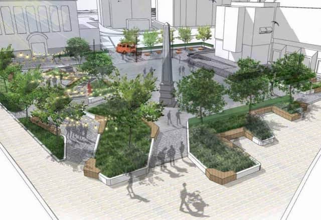 An artist's impression of the Civic Square plan for Leigh which would have become reality if the Levelling Up bid had been successful