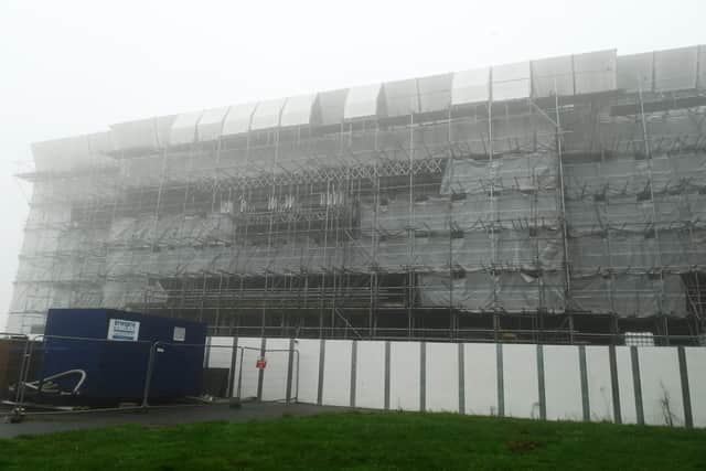 The scaffolding will soon be removed from Haigh Hall