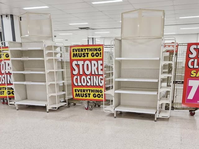 Empty shelves at Wilko, Standishgate