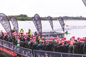 Ironman 70.3 Bolton starts with a swim at Pennington Flash. Picture by Roger Trice for Ironman