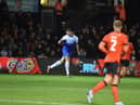 Rarmani Edmonds-Green heads the ball away against Luton