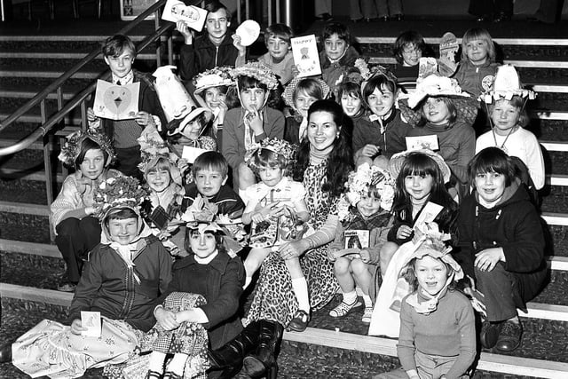 Wigan Retro 1978 Fancy Hat!...Wigan's ABC Cinema Minors Club members enjoy the Easter Bonnet parade, at the venue in Station Road, Wigan
