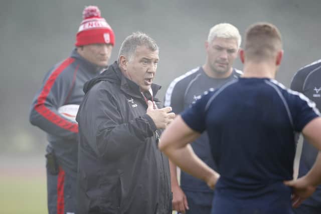 Wane on the training field during the Rugby League World Cup