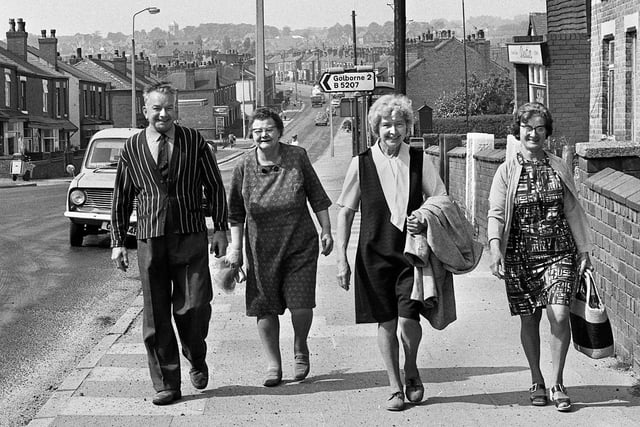 Local residents on Bolton Road, Ashton, in July 1972.