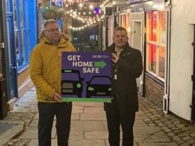 Councillor Kevin Anderson and Councillor Dane Anderton launch council's Get Home Safe campaign.