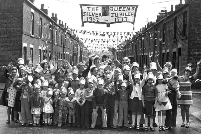 Residents of Sidney Street, Platt Bridge, Wigan, celebrate the Queen's Silver Jubilee in 1977.