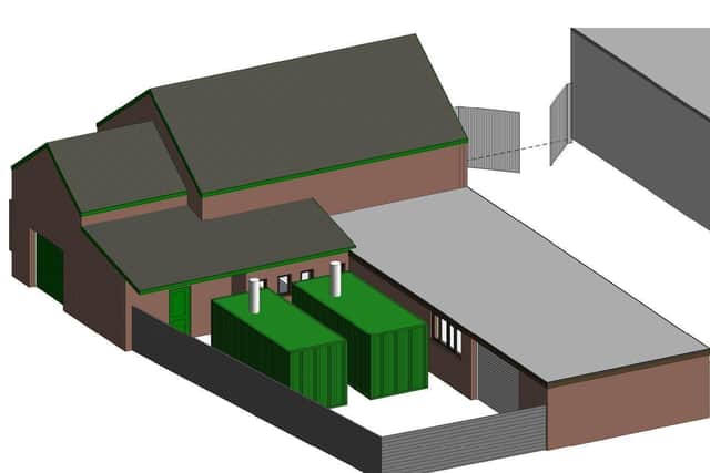 An artist's impression of how the pet crematorium will look