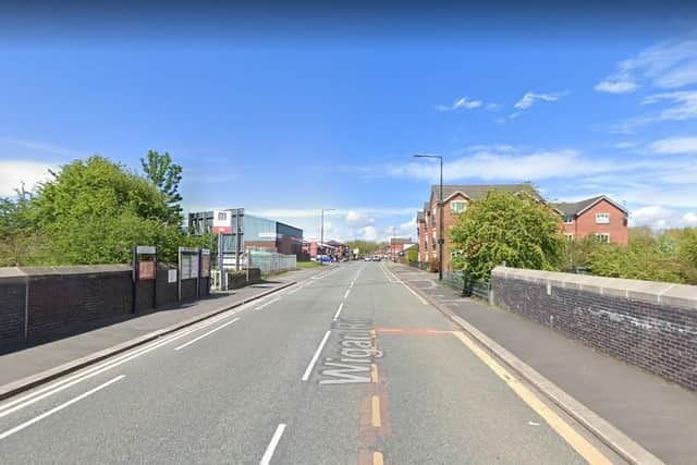 The attack happened on Wigan Road, near Bryn railway station