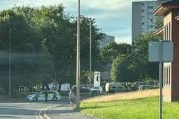 Police seal off the junction of Warrington Road and Darlington Street. Picture by Martyn Shaw