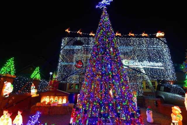 There are more than 30,000 lights on the house on Shevington Lane