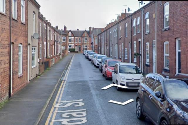 A general view of Rydal Street in Leigh where the upper floor of a terraced home was badly damaged by a blaze blamed on a tea light