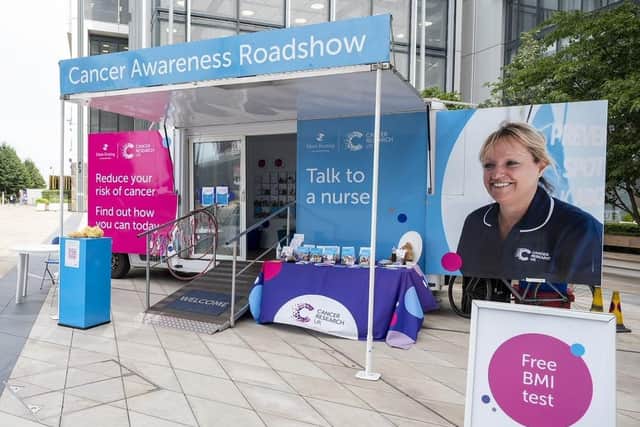 The Cancer Research UK roadshow will be in Wigan town centre on Tuesday and Wednesday
