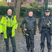 Metal detectors have been used by volunteers and police to find weapons in Wigan