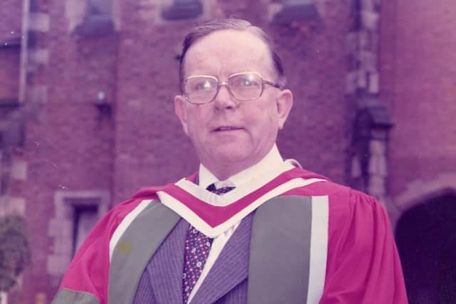 Professor John Charnley in university gown